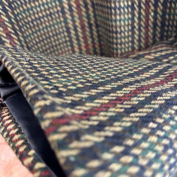 Vintage Radcliffe Blazer Plaid Wool Blend 8 Boxy Red Blue Green Tartan Clueless - Picture 11 of 12